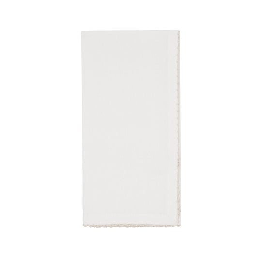 Silver Whip Stitched Napkins 100% cotton, 18 Inch Square (4 pcs.)