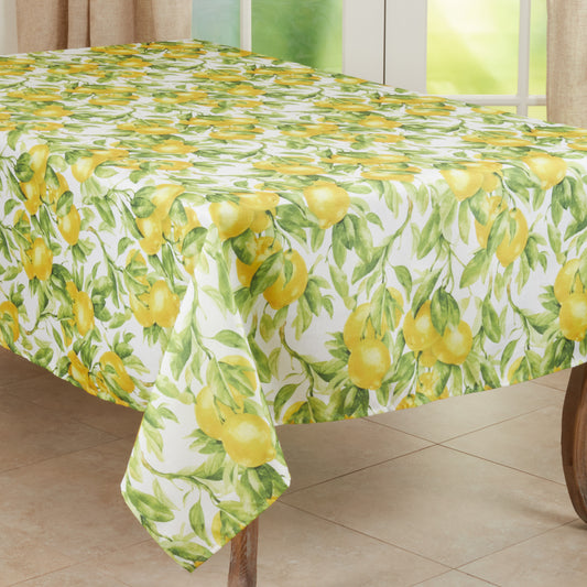 Multi  Printed Lemon Tablecloth  100% polyester