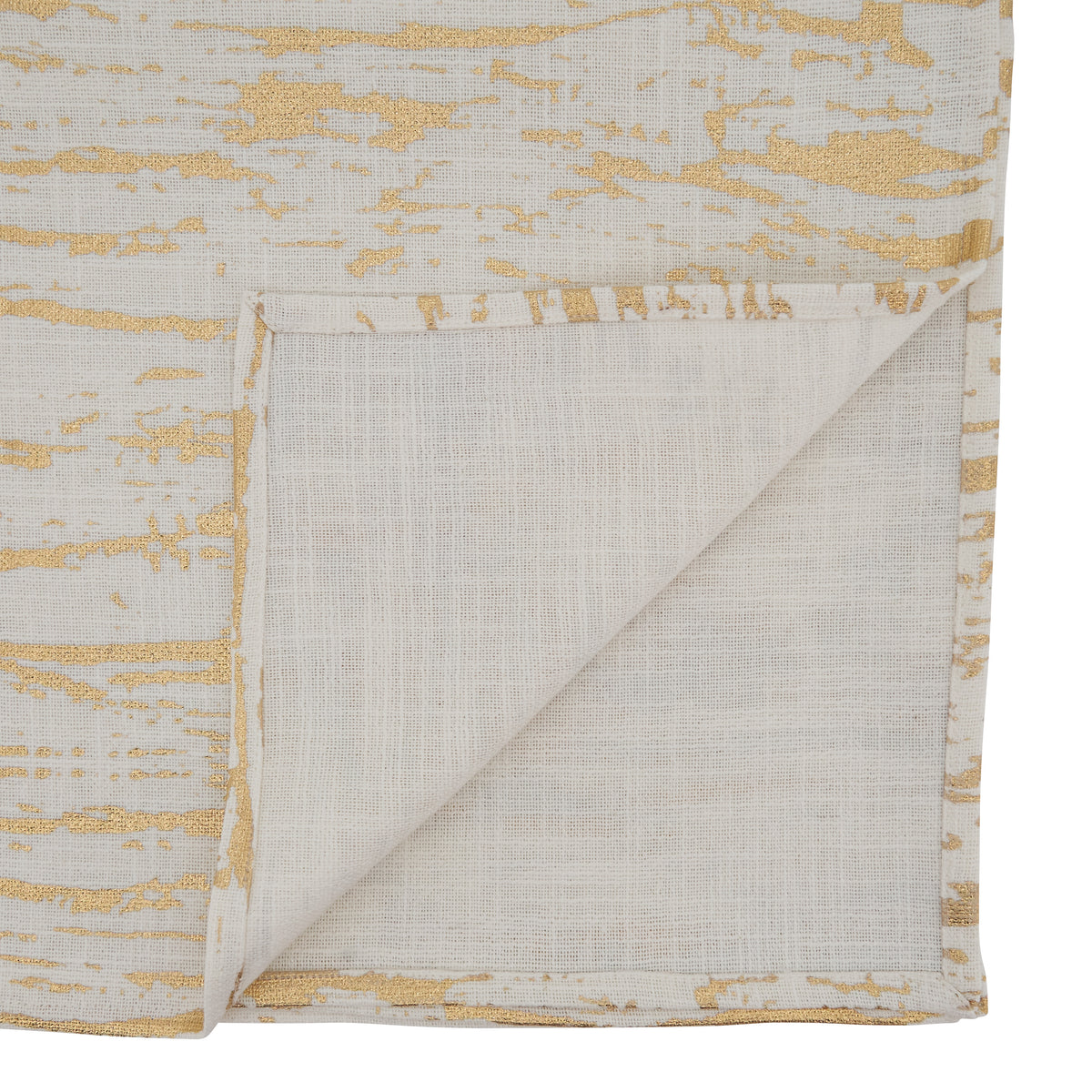 Gold  Distressed Foil Print Topper  100% cotton