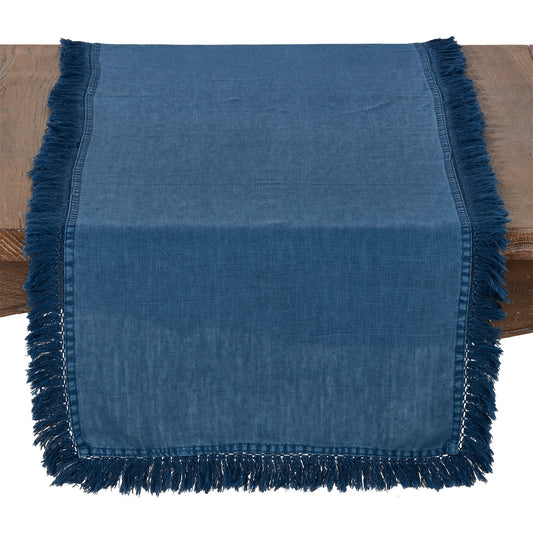 Natural Beige  Stonewashed Fringe Tablecloth  100% linen