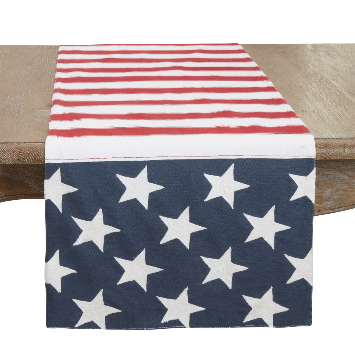Patriotic / 4th of July Multi American Flag Table Runner, 100% cotton