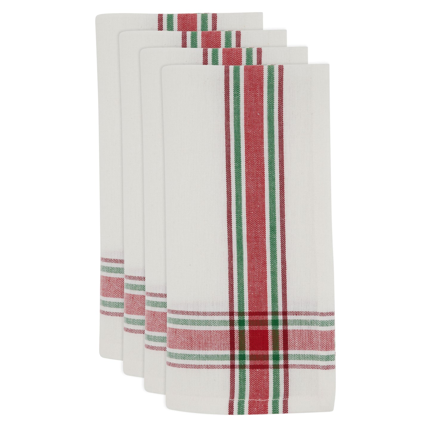 Red/Green Plaid Napkins 100% cotton, 20 Inch Square (4 pcs.)