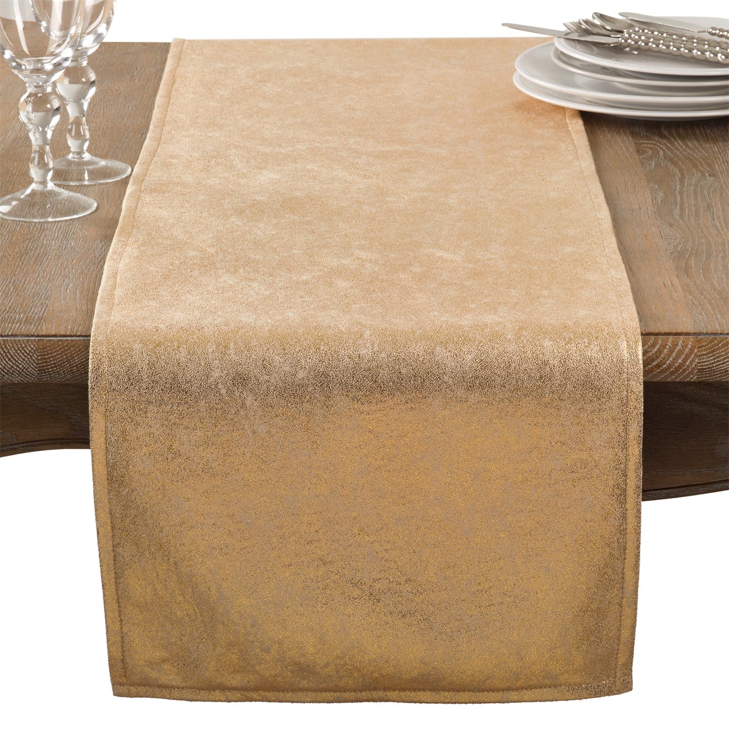 Everyday / All Season Gold Shimmering Table Runner, 100% polyester