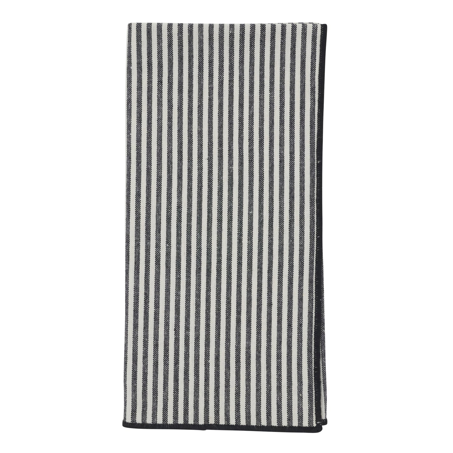 Black Striped Napkins 100% cotton, 20 Inch Square (4 pcs.)