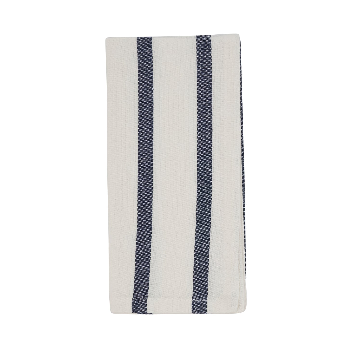 Navy Blue Striped Napkins 100% cotton, 20 Inch Square (4 pcs.)