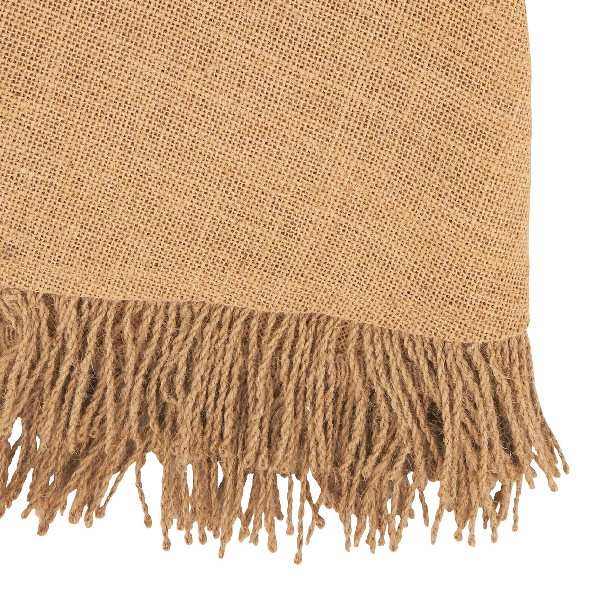 Natural Beige  Jute Tassel Tablecloth  100% jute