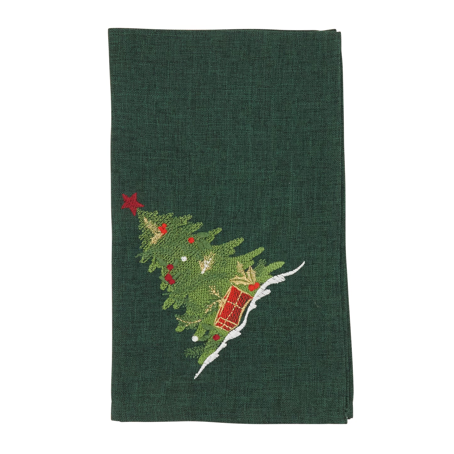 Green Christmas Tree Napkins 100% polyester, 20 Inch Square (4 pcs.)