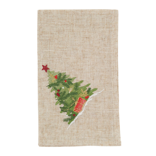 Natural Christmas Tree Napkins 100% polyester, 20 Inch Square (4 pcs.)