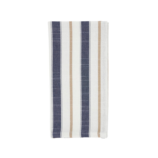 Blue Striped Napkins 100% POLYESTER, 20 Inch Square (4 pcs.)