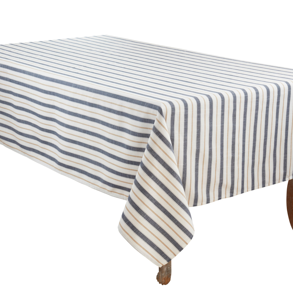 Blue  Striped Tablecloth  100% POLYESTER