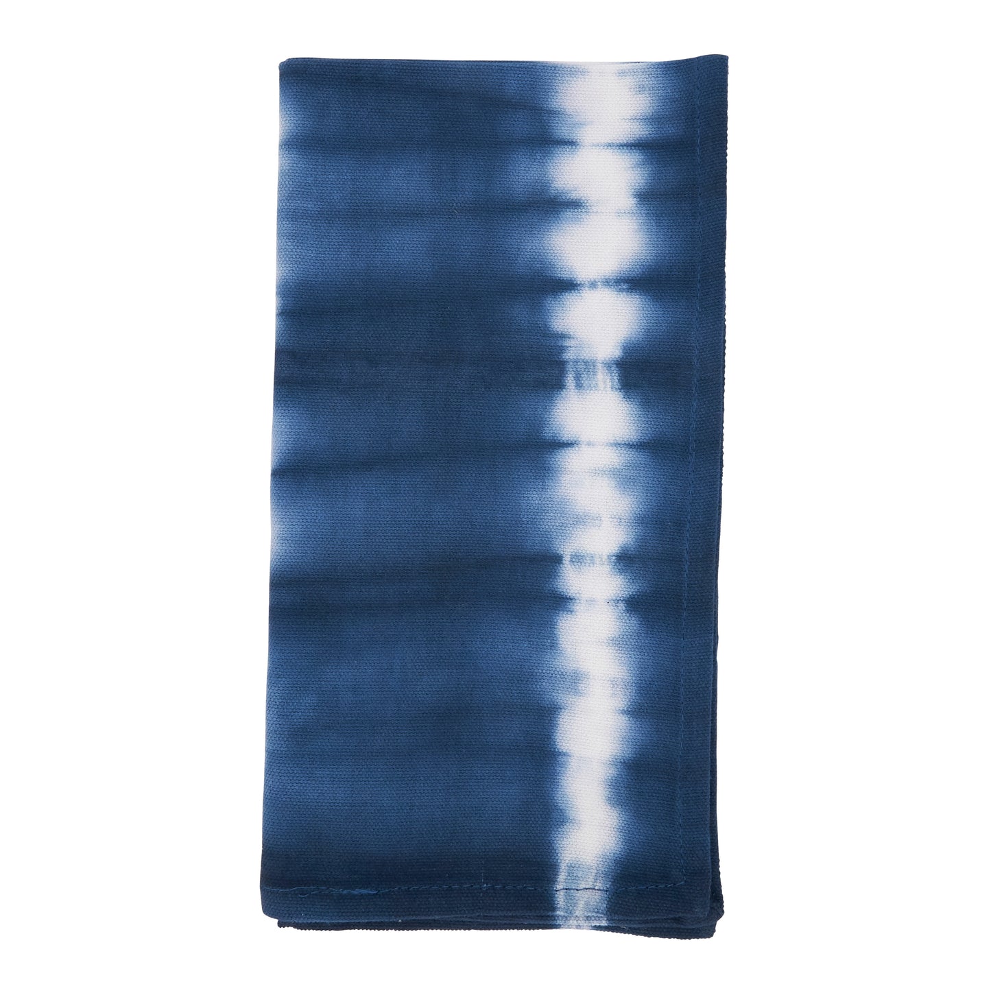 Indigo Blue Tie Dye Stripe Napkins 100% cotton, 20 Inch Square (4 pcs.)
