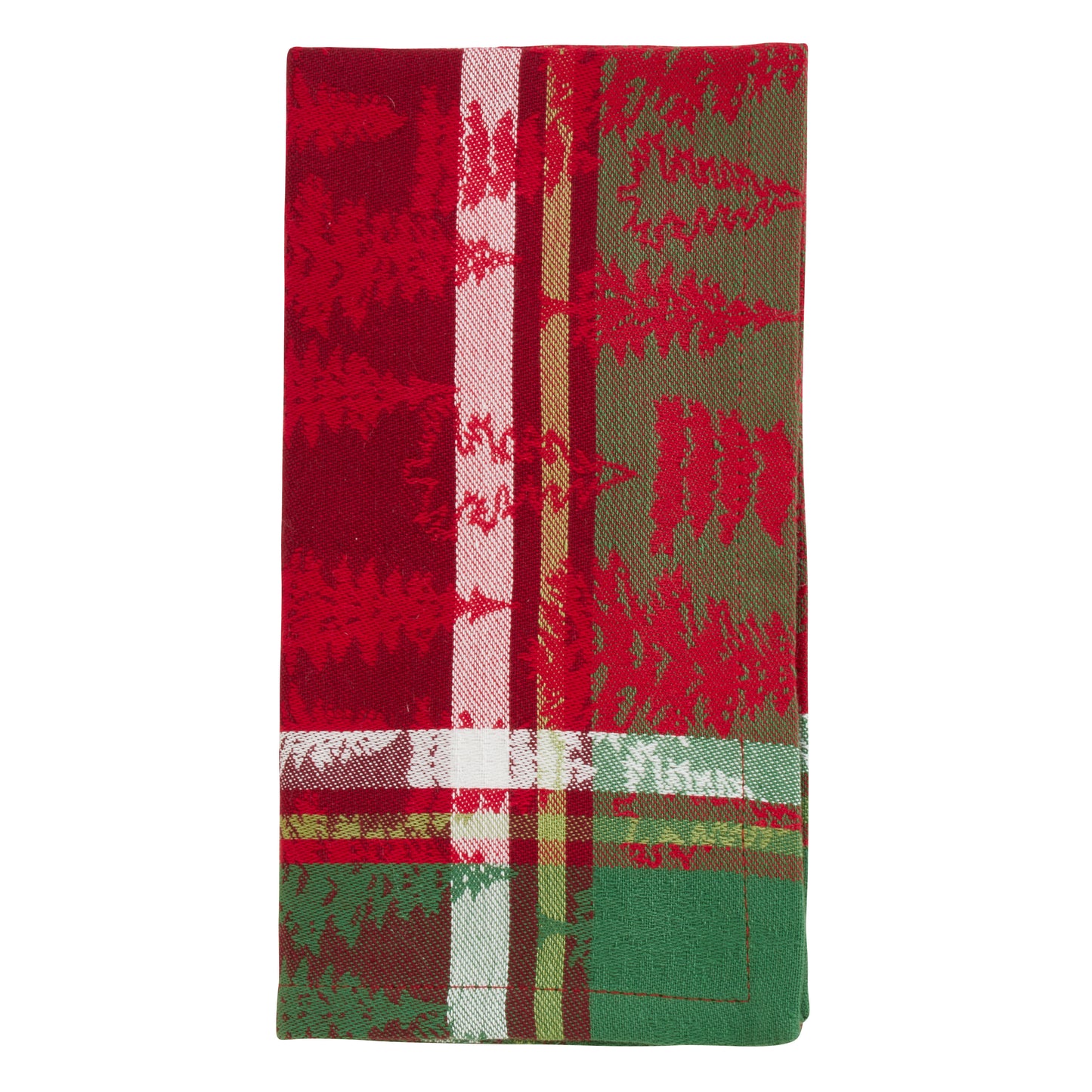 Multi Christmas Tree Plaid Napkins 100% cotton, 20 Inch Square (4 pcs.)