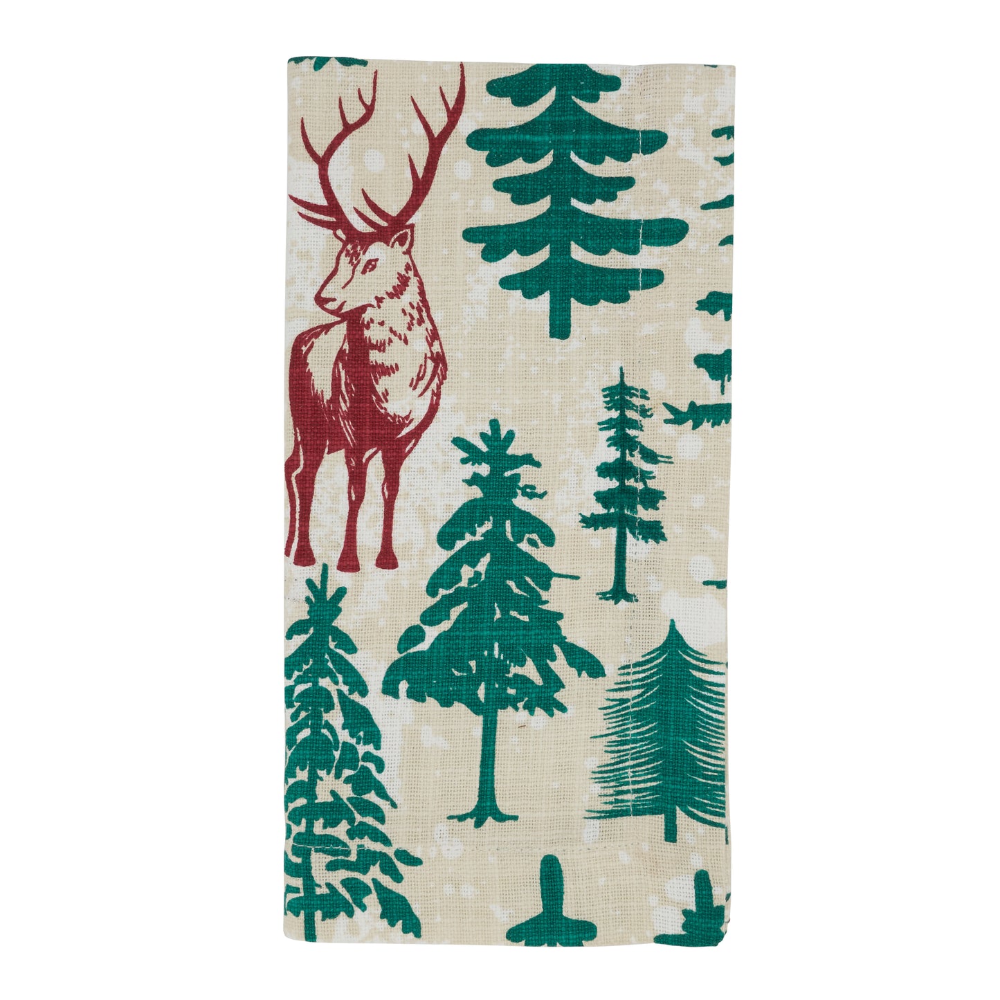 Multi Deer and Trees Napkins 100% cotton, 20 Inch Square (4 pcs.)