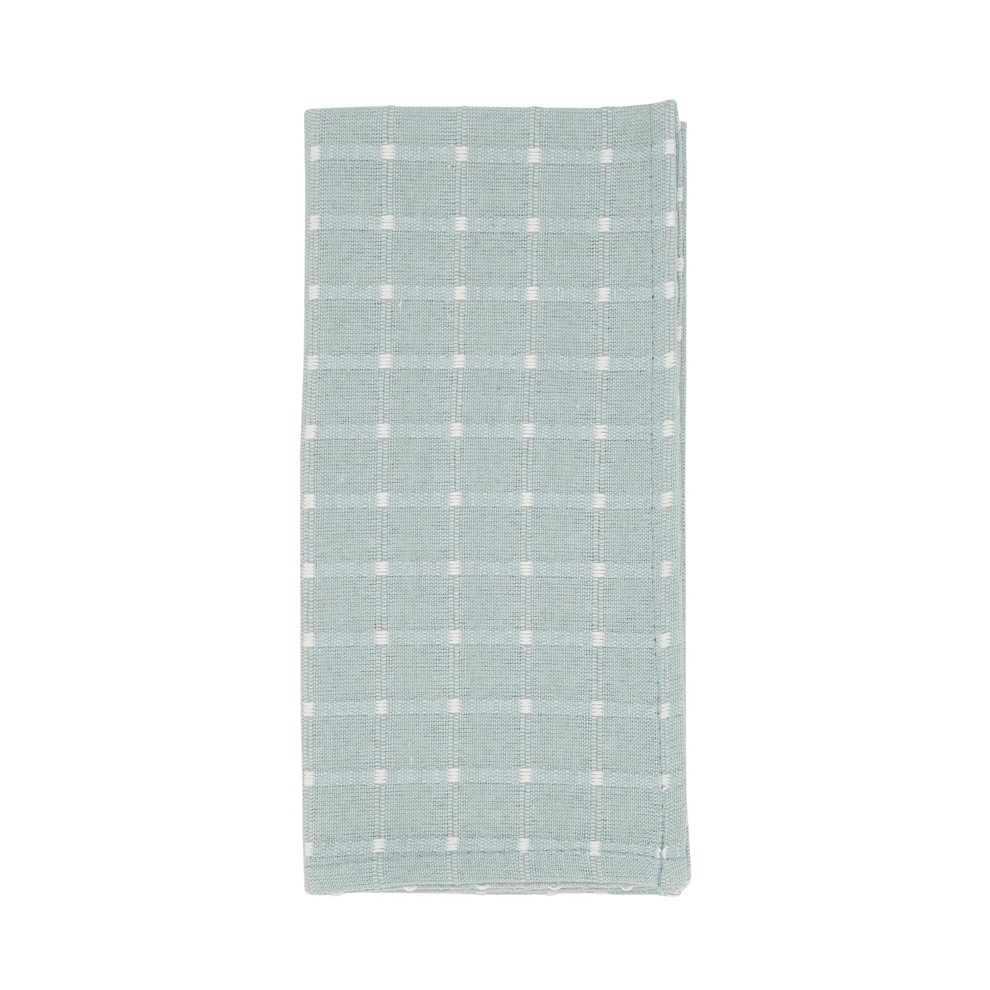 Aqua Stitched Line Napkins 56% cotton - 44% polyester, 20 Inch Square (4 pcs.)