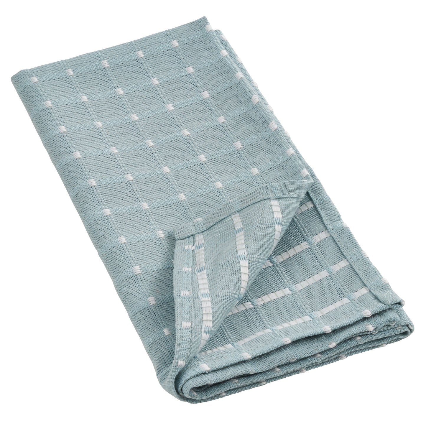 Aqua Stitched Line Napkins 56% cotton - 44% polyester, 20 Inch Square (4 pcs.)