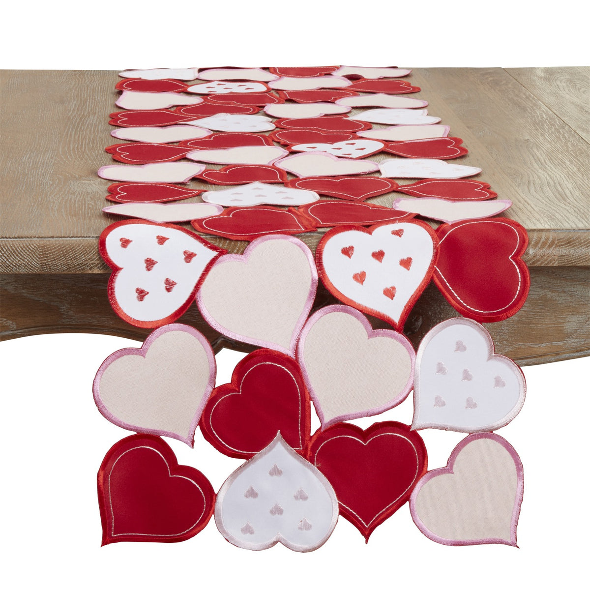 Everyday / All Season Red Heart Cutwork Table Runner, 100% Polyester