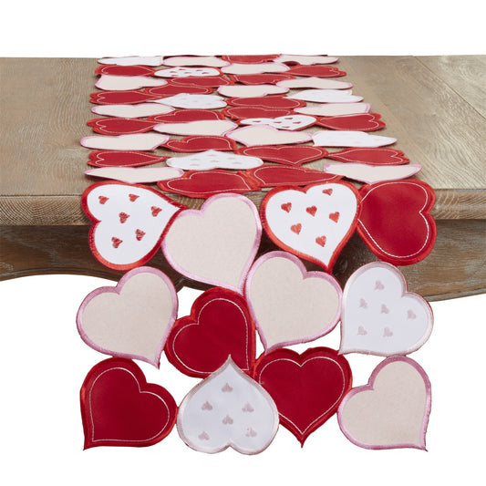 Everyday / All Season Red Heart Cutwork Table Runner, 100% Polyester