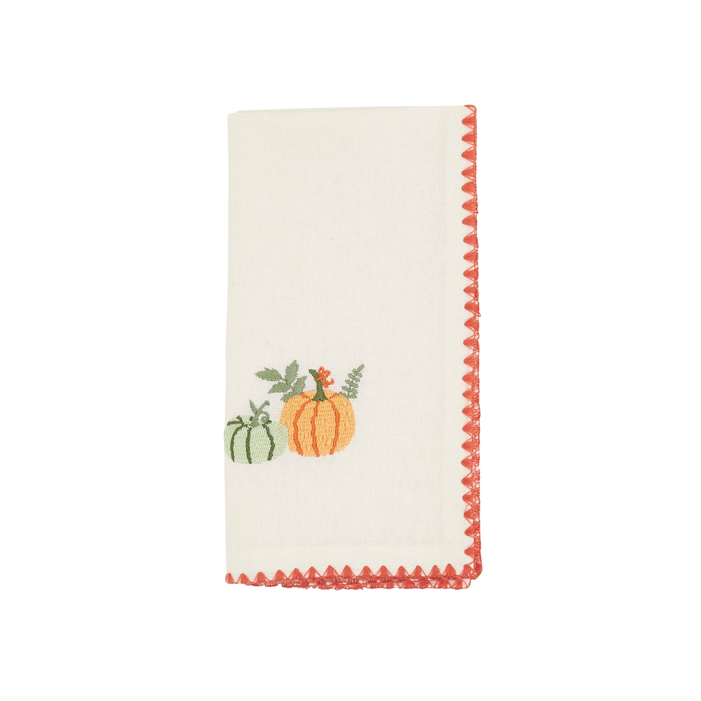 Orange Fall Pumpkins Napkins 100% cotton, 18 Inch Square (4 pcs.)