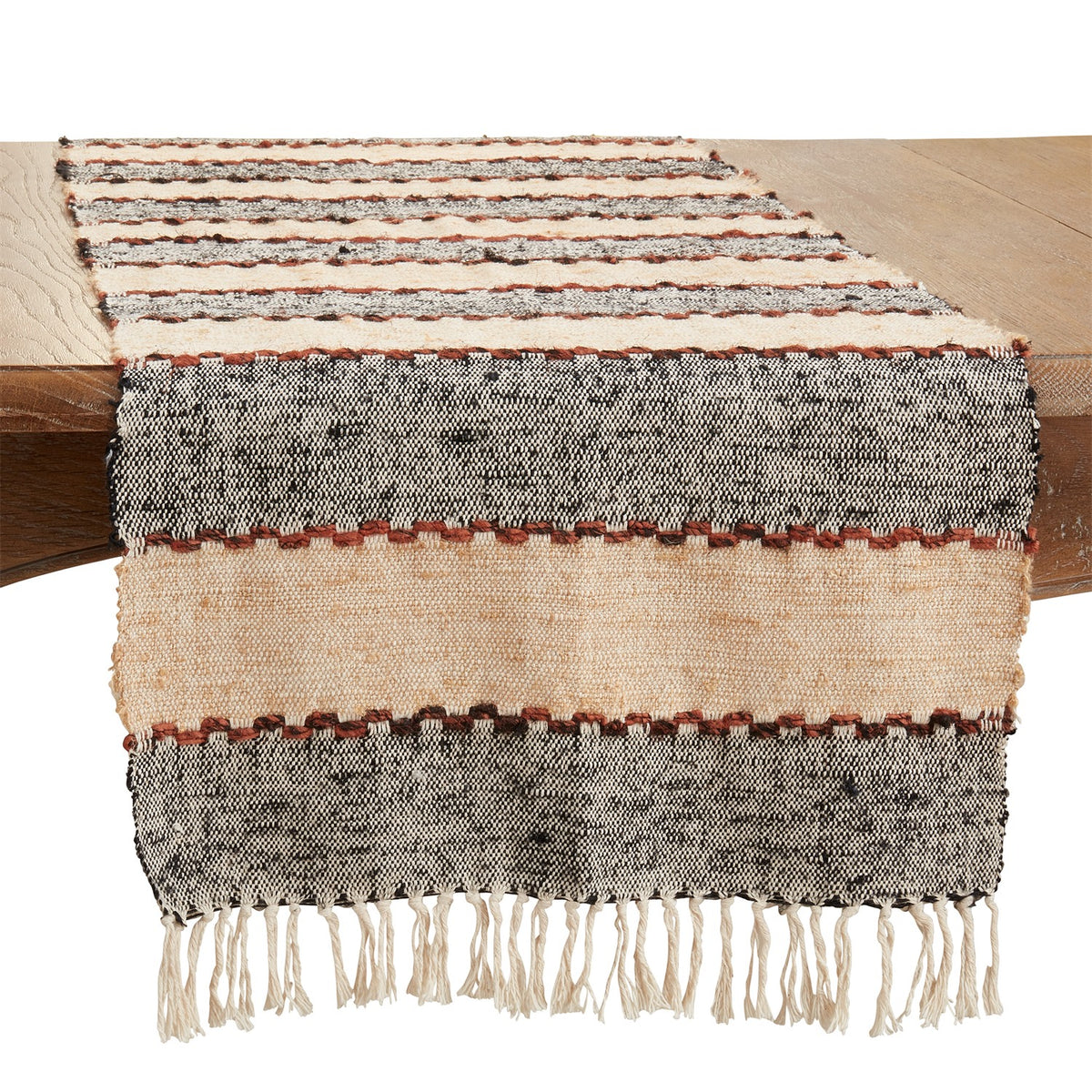 Everyday / All Season Multi Striped Table Runner, 100% cotton