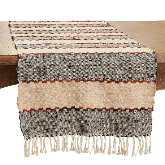 Everyday / All Season Multi Striped Table Runner, 100% cotton