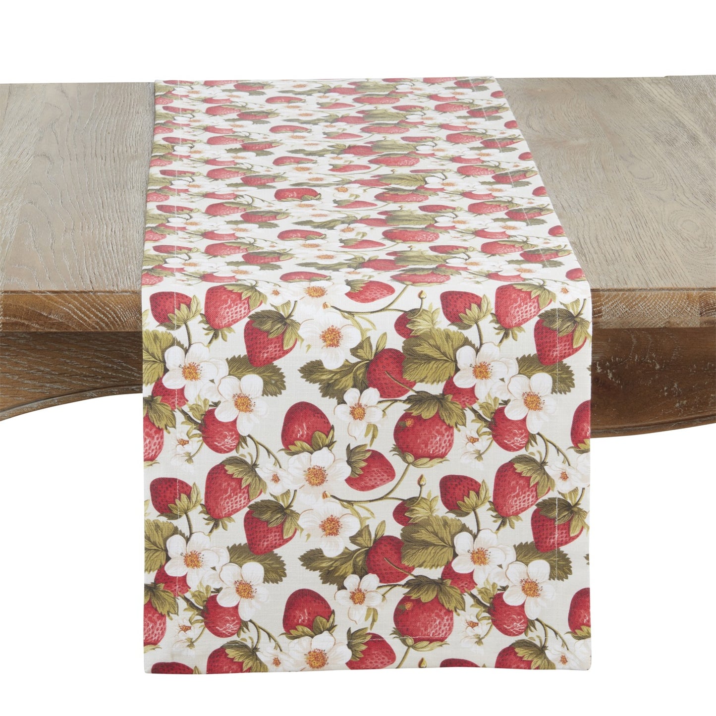 Everyday / All Season Multi Strawberry Table Runner, 100% cotton