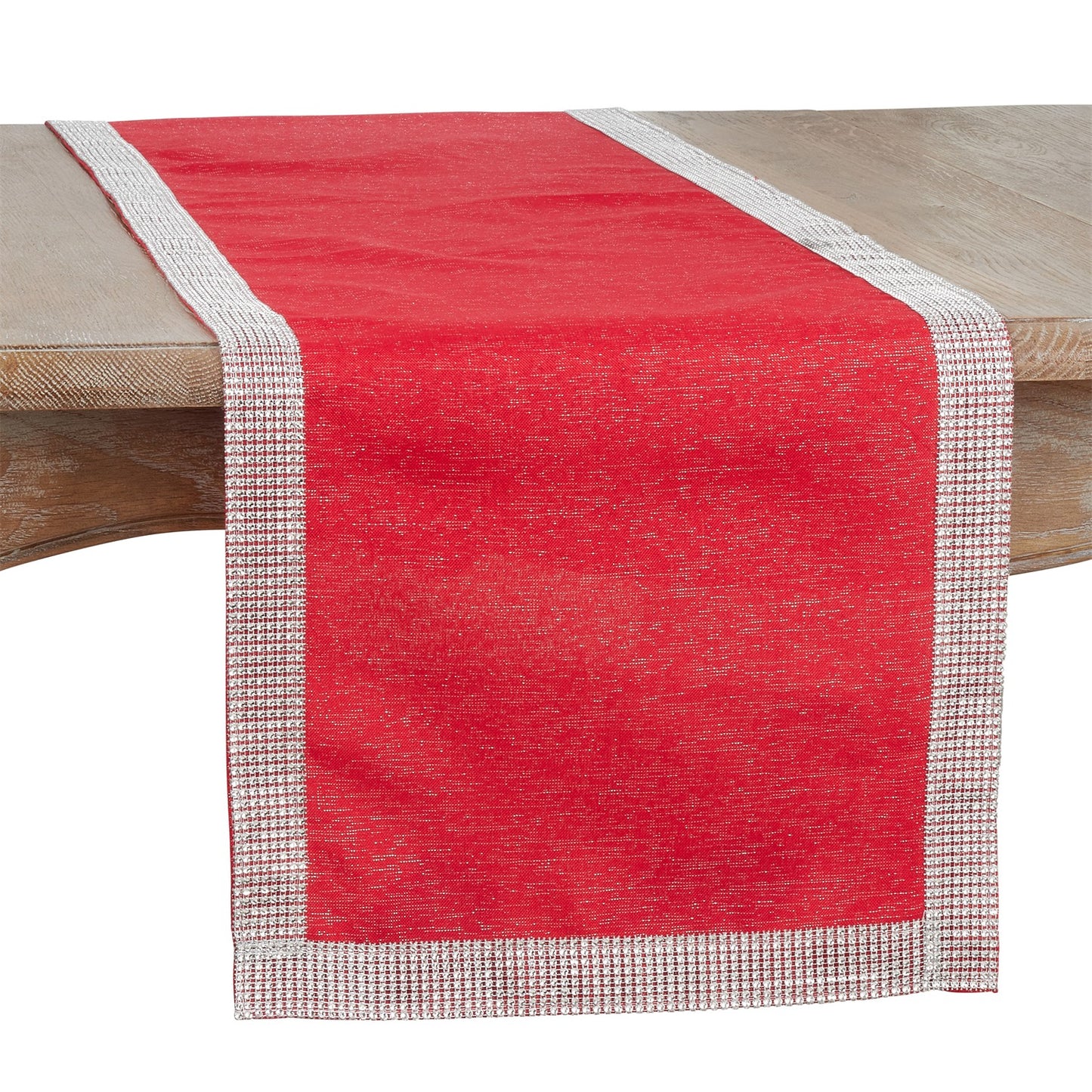 Everyday / All Season Red Studded Table Runner, 100% Polyester