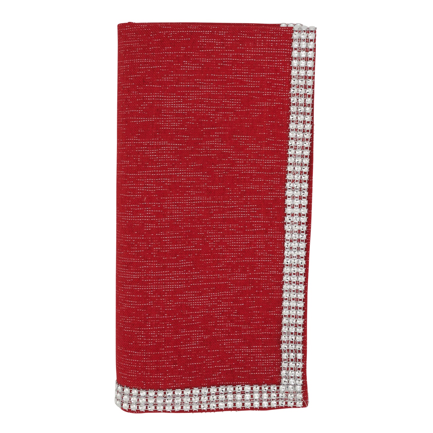Red Studded Napkins 100% Polyester, 20 Inch Square (4 pcs.)