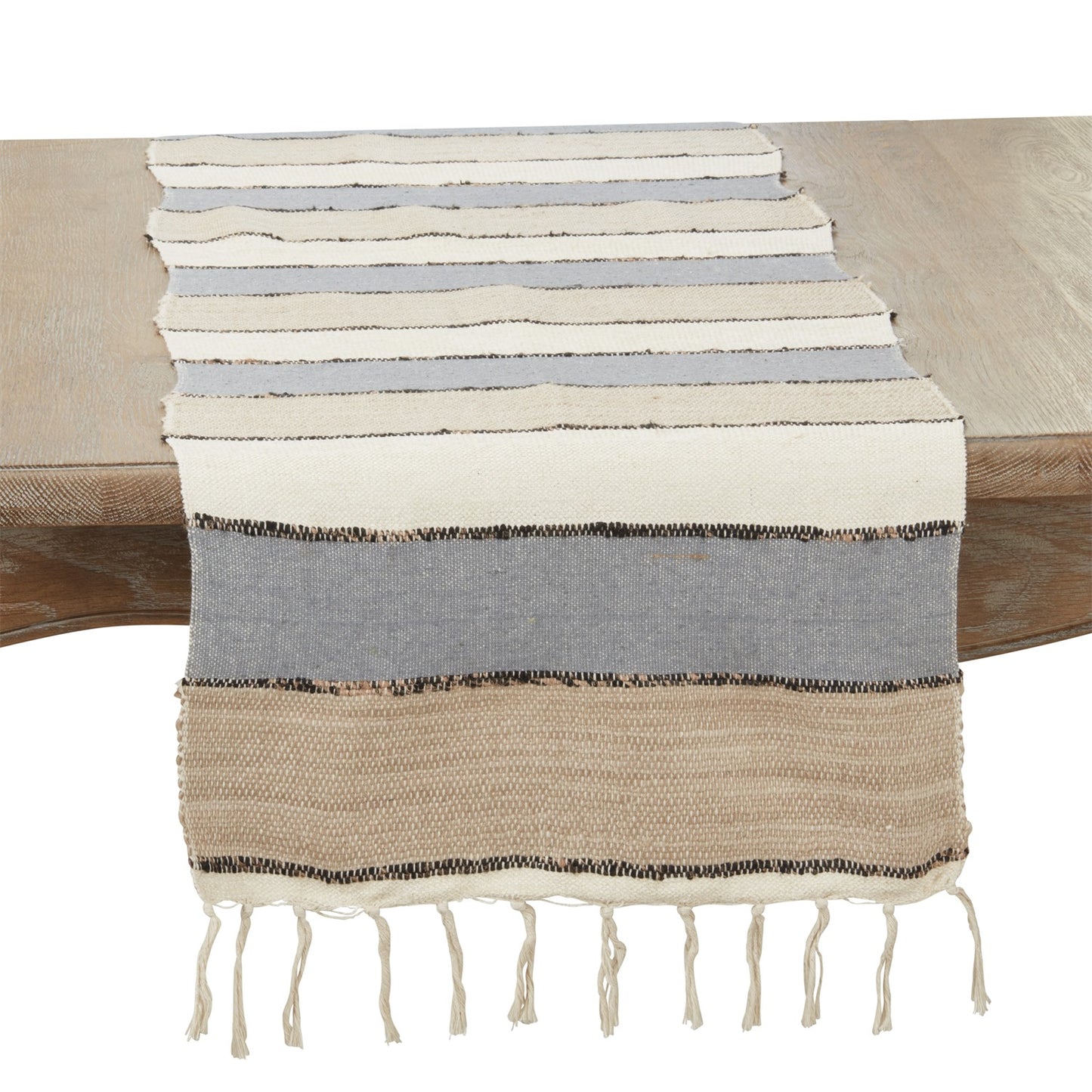 Everyday / All Season Blue Striped Table Runner, 100% cotton