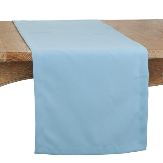 Everyday / All Season Aqua Blue Everyday Design Table Runner, 100% Polyester