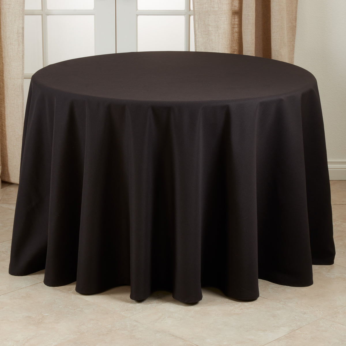 Black  Everyday Design Tablecloth  100% polyester