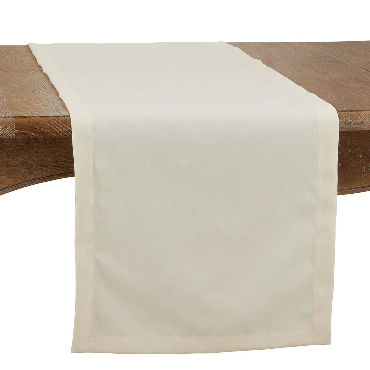 Everyday / All Season Ivory Off-White Everyday Design Table Runner, 100% Polyester