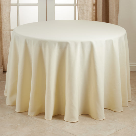 Ivory White Everyday Design Tablecloth  100% polyester
