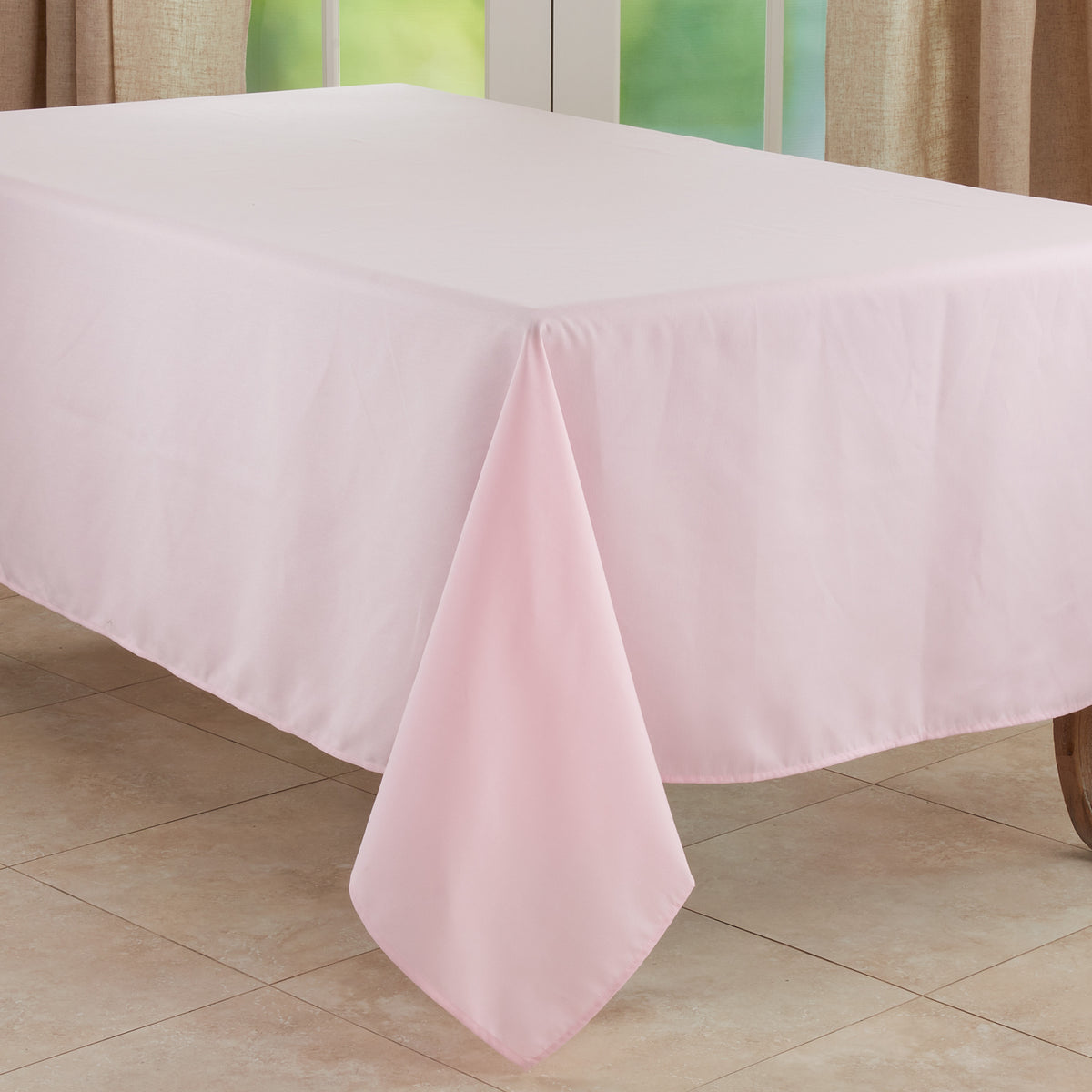 Pink  Everyday Design Tablecloth  100% polyester