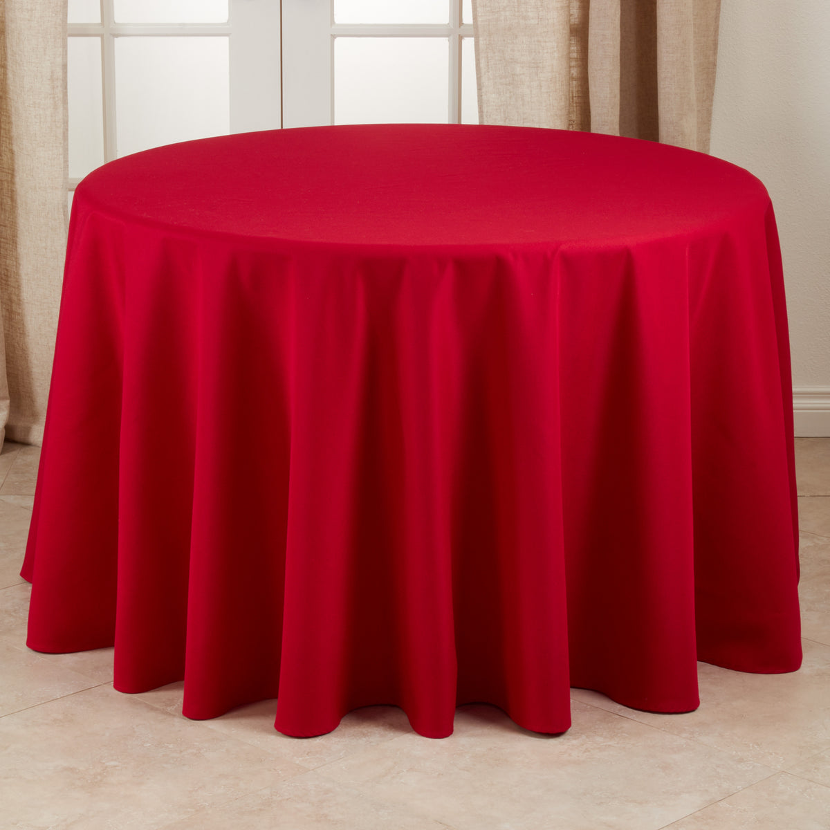 Red  Everyday Design Tablecloth  100% polyester