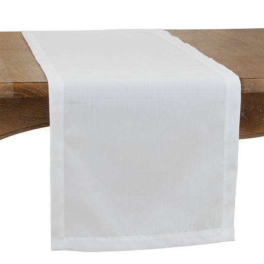 Everyday / All Season White Everyday Design Table Runner, 100% Polyester
