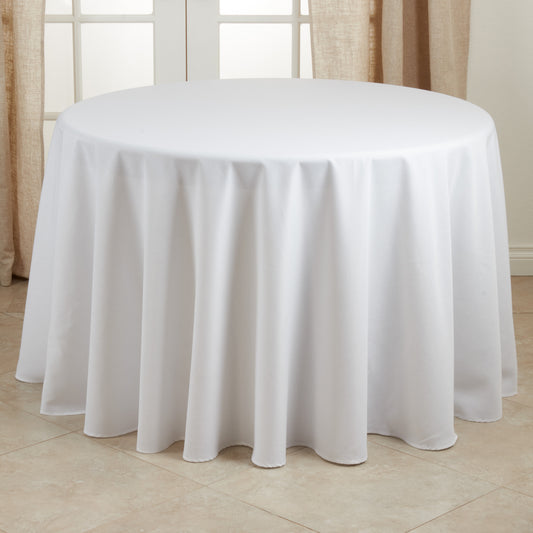 White  Everyday Design Tablecloth  100% polyester