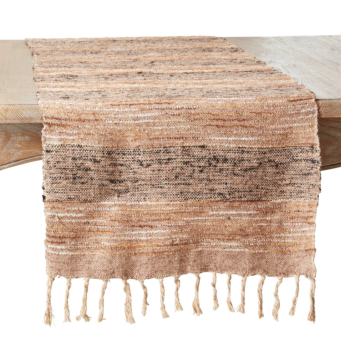 Everyday / All Season Brown Stripe Table Runner, 100% cotton