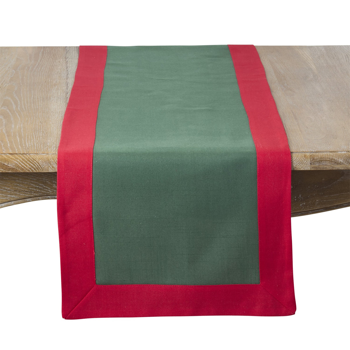 Everyday / All Season Green Two Tone Table Runner, 100% polyester