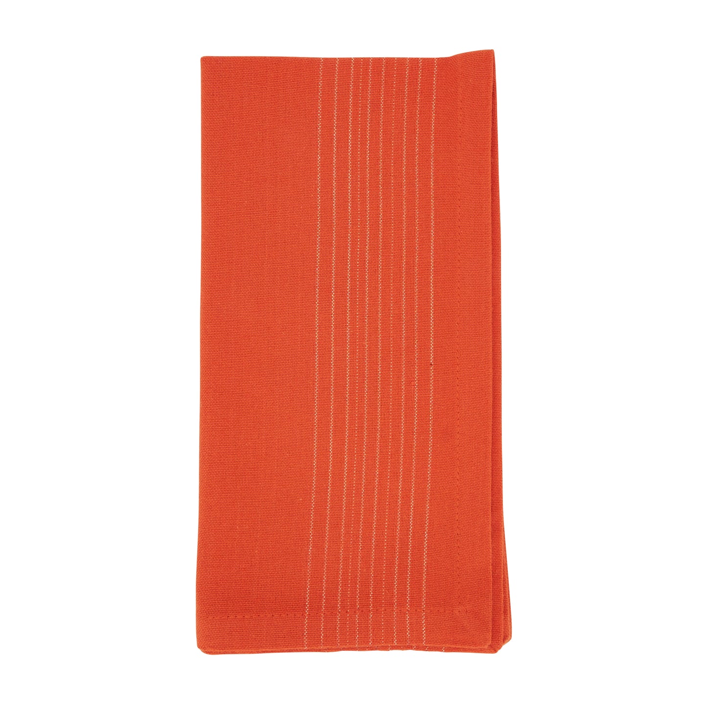 Orange Shimmer Stripe Napkins cotton - lurex, 20 Inch Square (4 pcs.)