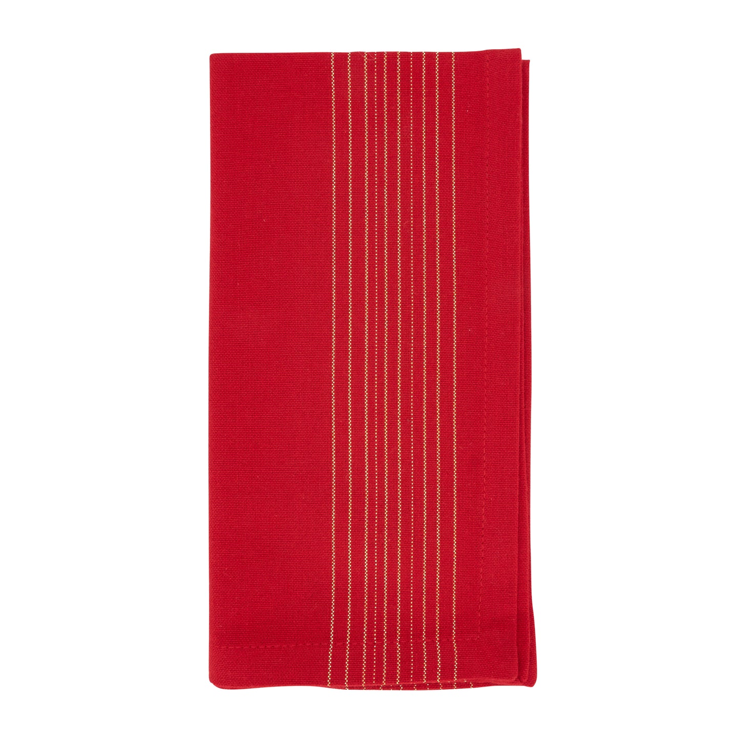 Red Shimmer Stripe Napkins cotton - lurex, 20 Inch Square (4 pcs.)
