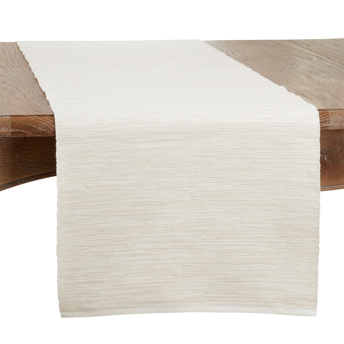 Everyday / All Season Natural Beige Classic Design Table Runner, 100% cotton
