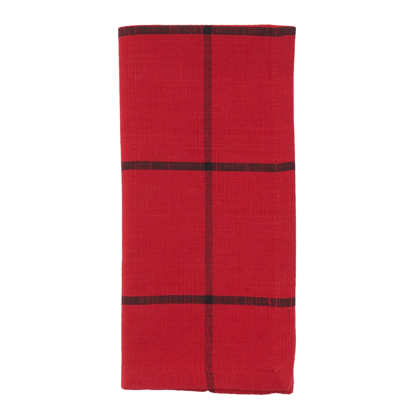 Red Plaid Napkins 100% cotton, 20 Inch Square (4 pcs.)