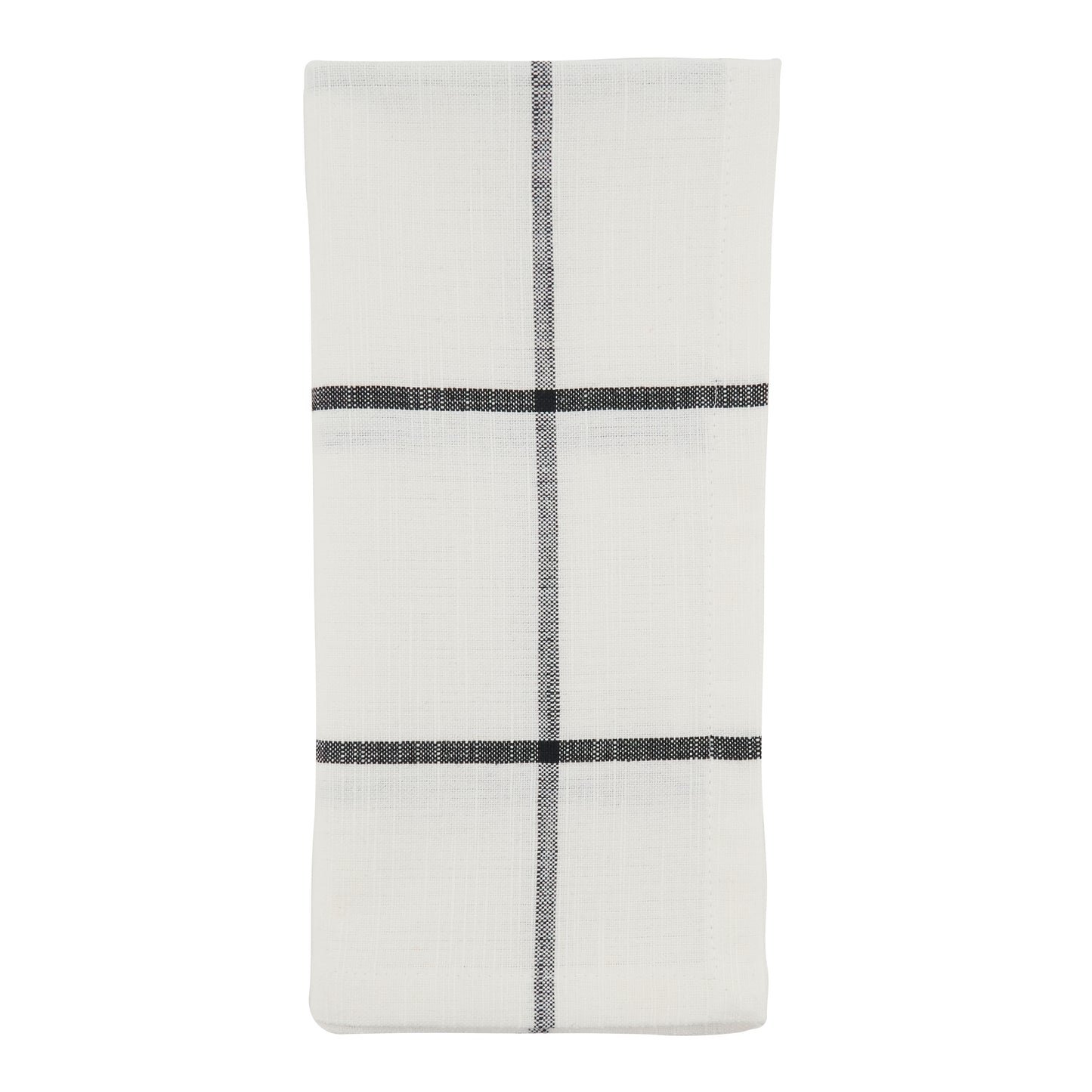 White Plaid Napkins 100% cotton, 20 Inch Square (4 pcs.)