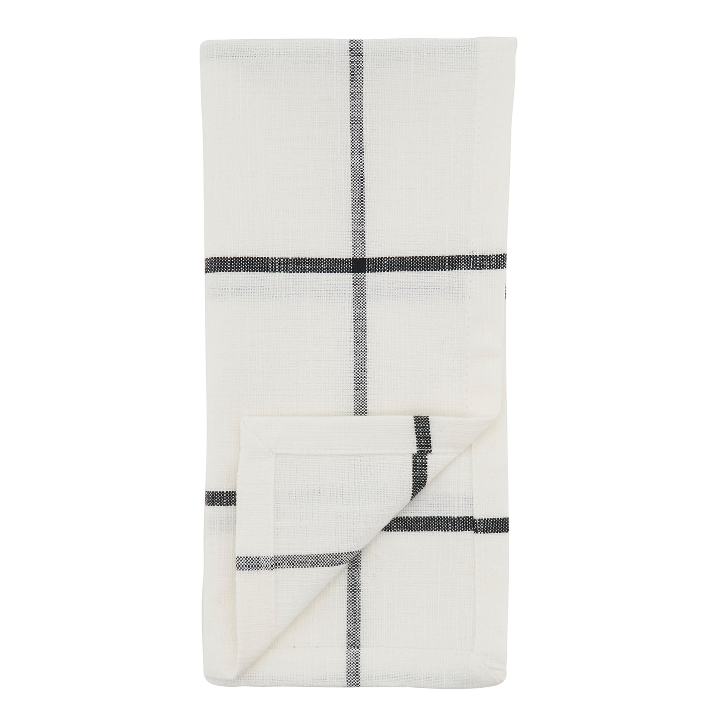 White Plaid Napkins 100% cotton, 20 Inch Square (4 pcs.)