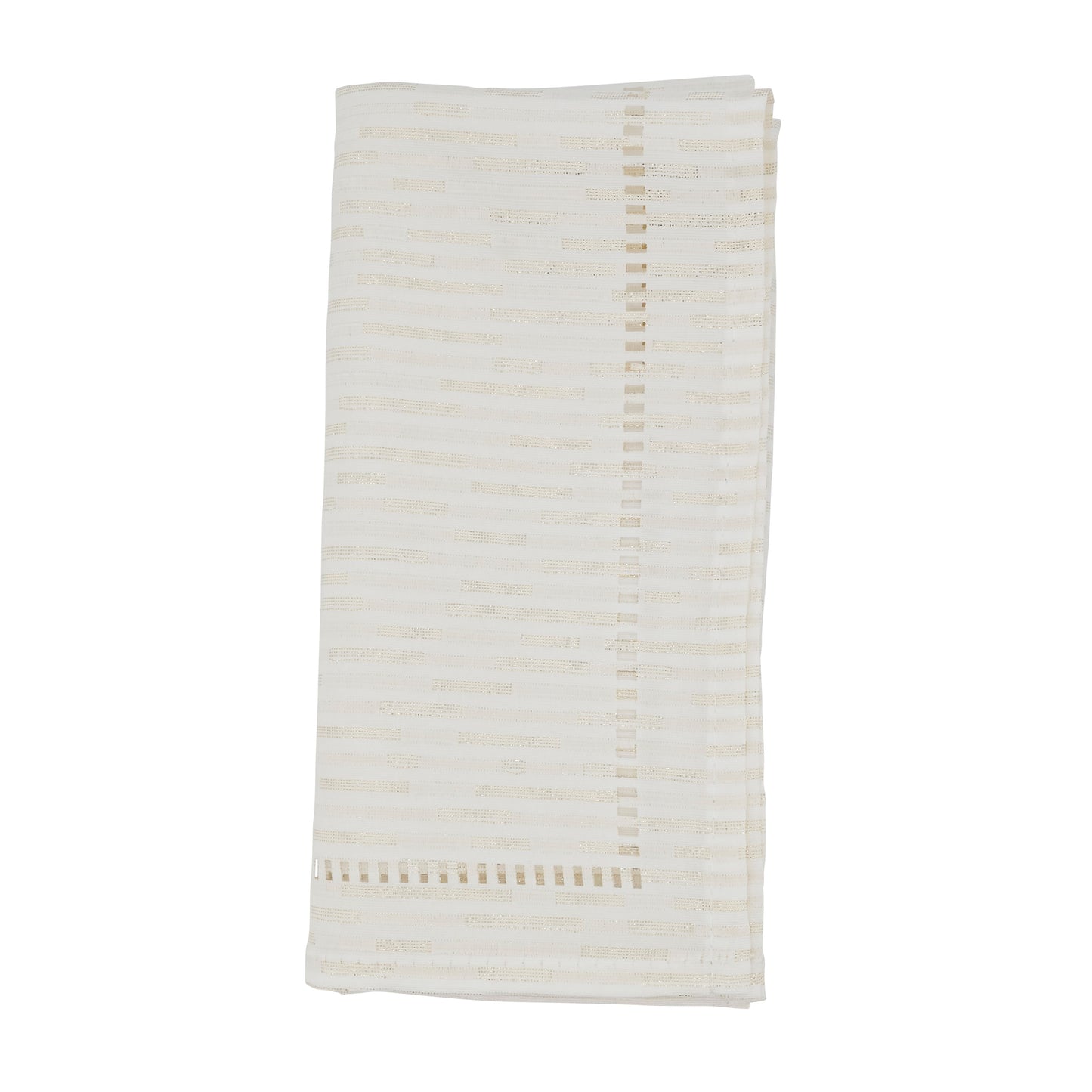 Ivory Hemstitched Design Napkins 100% Polyester, 20 Inch Square (12 pcs.)