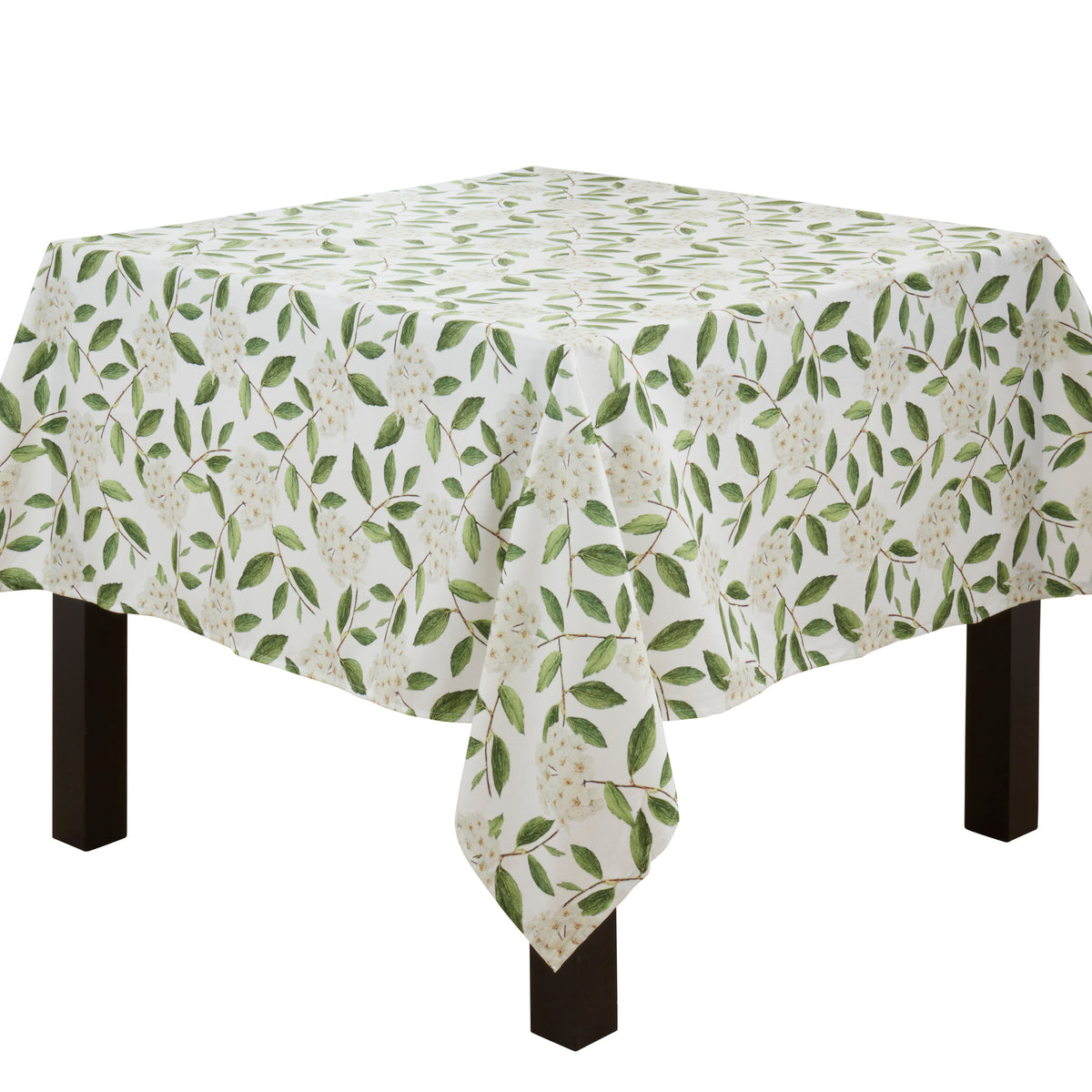 Green  Floral Topper  100% polyester