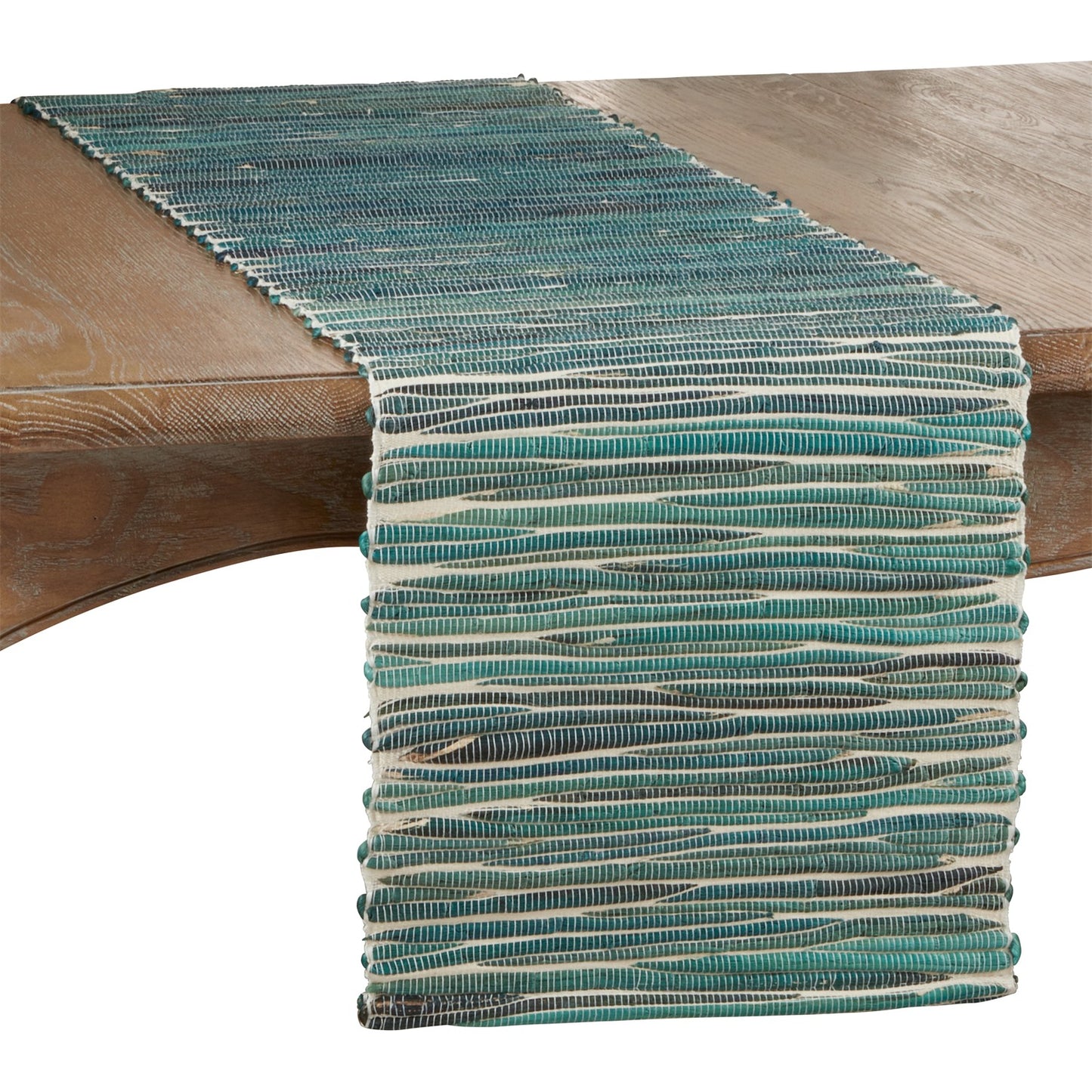Everyday / All Season Turquoise Blue Water Hyacinth Table Runner, 100% water hyacinth