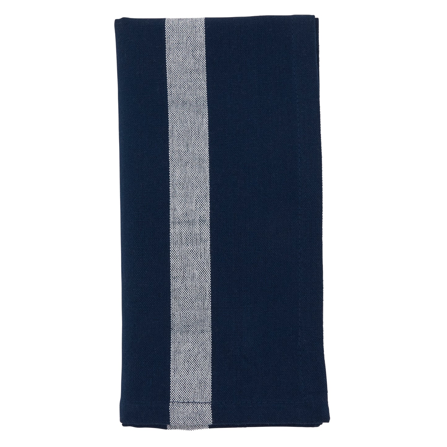 Navy Blue Banded Napkins 100% cotton, 20 Inch Square (4 pcs.)
