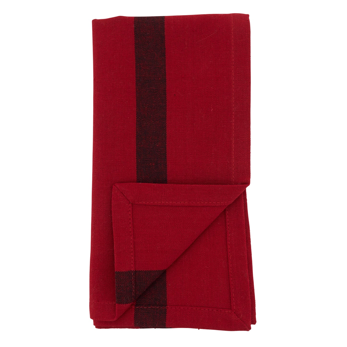 Red Banded Napkins 100% cotton, 20 Inch Square (4 pcs.)