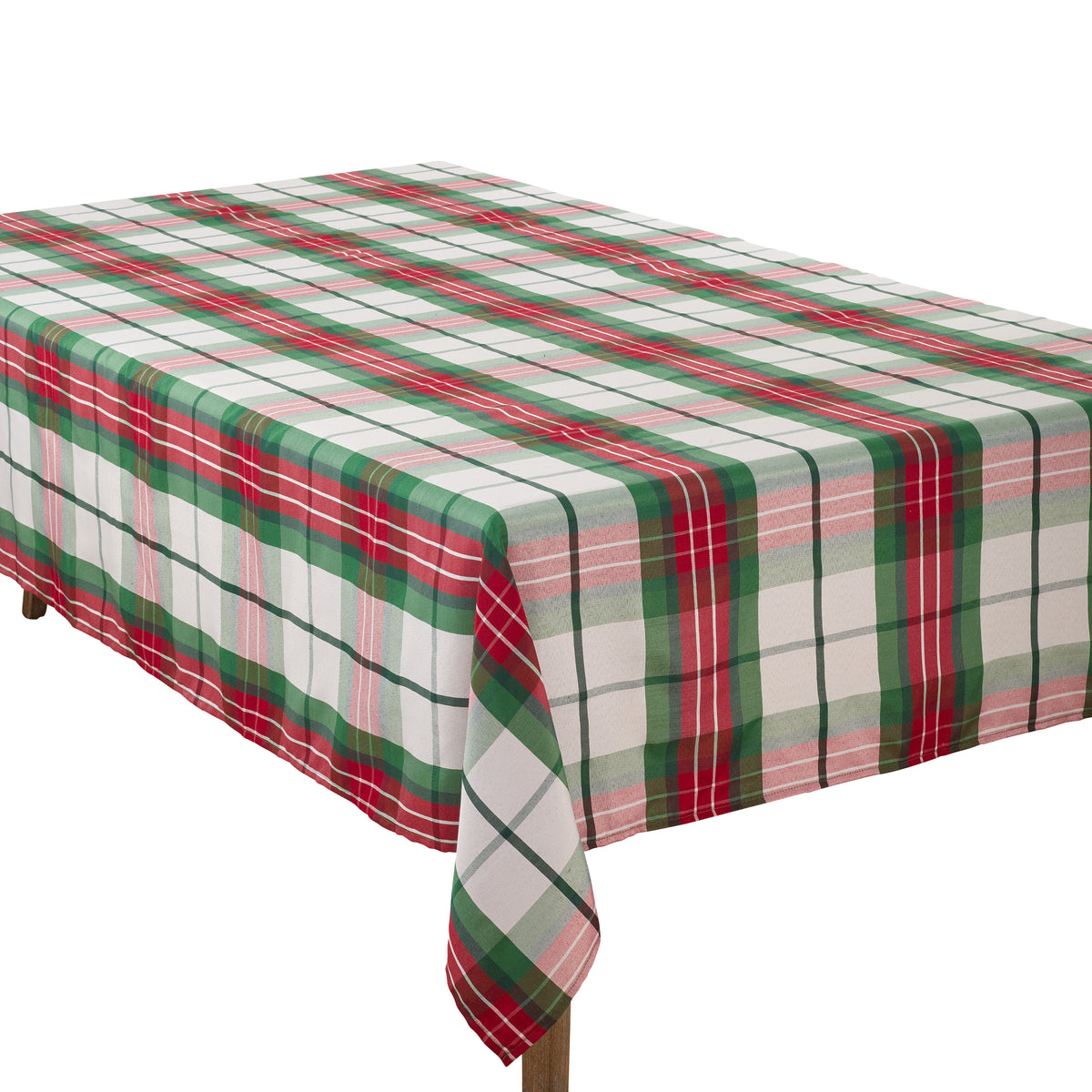 Multi  Plaid Design Holiday Tablecloth  100% polyester